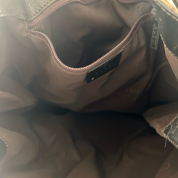 Gucci Monogram Canvas Classic Logo Rucksack Drawstring Shoulder Bag Y2K - Picture 11 of 16